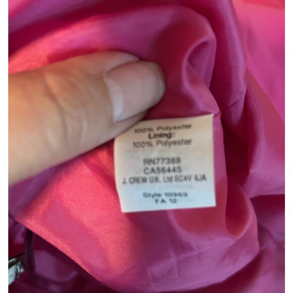 J Crew Hot Pink Knit Barbie Pleated Crepe Skirt Fully Lined Size 4 - Picture 7 of 7